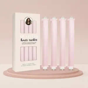 Ellitina Heatless Curling Rod Set for Women, 4 Pcs Hypoallergenic Overnight Hair Curlers for Natural Curls, Gentle on Normal Hair Types with Hooks Hair Curling Rods