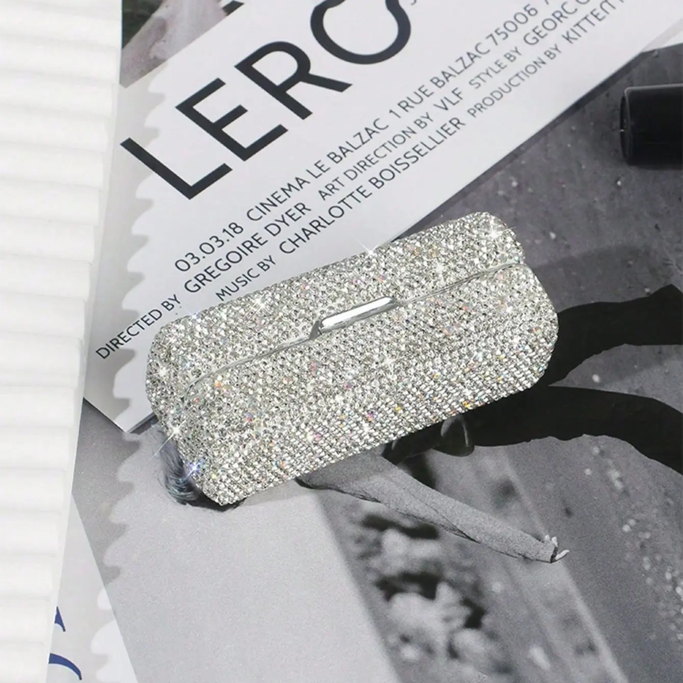 Luxury Lipstick Box with Rhinestones, Mirror Included, Portable Makeup Organizer, Cosmetics Organizer, Mini Wallet Style, Makeup Organizer Pouch, Travel Cosmetic Storage Case, Travel Cosmetic Bags