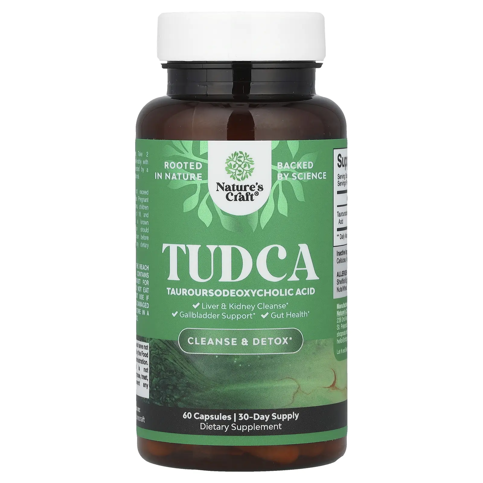 Nature's Craft TUDCA, 60 Capsules (250 mg per Capsule)