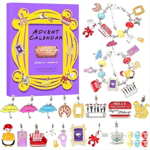 Advents Calendar DIY Christmas Charm Bracelet Christmas Countdown Calendar TV Show Xmas Gift for Women Girl for Christmas New Year decorations