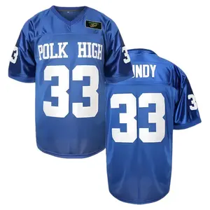 Football AL Bundy Polk High #33 Jersey  White Blue Sports 33 AL Jersey Sports Shirt Men's 90s Hip Hop Clothing Party S-XXXL compression shirt