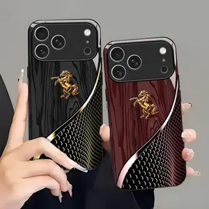 Suitable for [iPhone 17 Pro] high-end phone case🤩， high-end patterns，lucky Horse, bringing you good fortune，multiple colors available,  drop-resistant and fingerprint-proof YM99