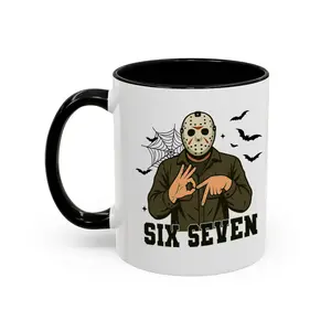 Jason 6-7 Funny Haunted Halloween Ceramic Cup - Stylish Kitchenware Drinkware for Beverage, Drink Mug - scs15177