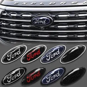 3D ABS Car Front Grille Logo Emblem Rear Trunk Lid Auto Styling Stickers For Ford Focus 2 3 4 Mondeo Fiesta Ecosport Kuga Fusion