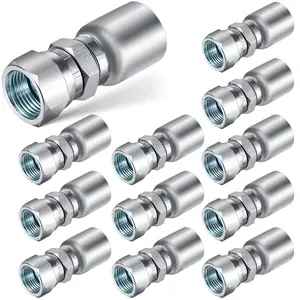 12 Pcs 3/8" Hose x 3/8" Jic 37 °   Hydraulic Hose Fittings Female Coupling End Swivel Crimp Hydraulic Fittings