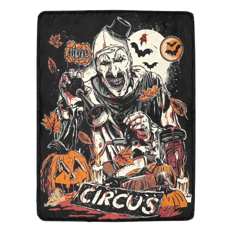 Horror Movie Blanket, Halloween Throw Blanket, Cozy Soft Lightweight Flannel Blankets For Couch Sofa Bed, Plush Fuzzy Blanket horror blanket soft comfortable