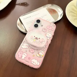 Two-In-One Rabbit Ball + Shaking Toy Protective Phone Case Cover for iPhone 17 Pro Max, 16 Pro Max, 15 Pro Max, 14 Pro, 13 Pro, Fashion Women's Phone Case, Accessories