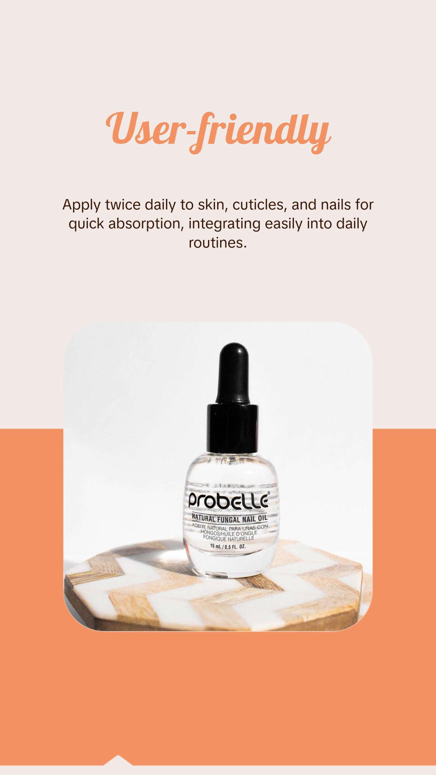 Probelle Clear Nail Treatment Oil, Fungal Care, Restores Natural Nail Color, Reduces Thickness, Relieves Itching, 0.5 Fl Oz Probelle Clear Nail Treatment Oil, Fungal Care, Restores Natural Nail Color, Reduces Thickness, Relieves Itching, 0.5 Fl Oz