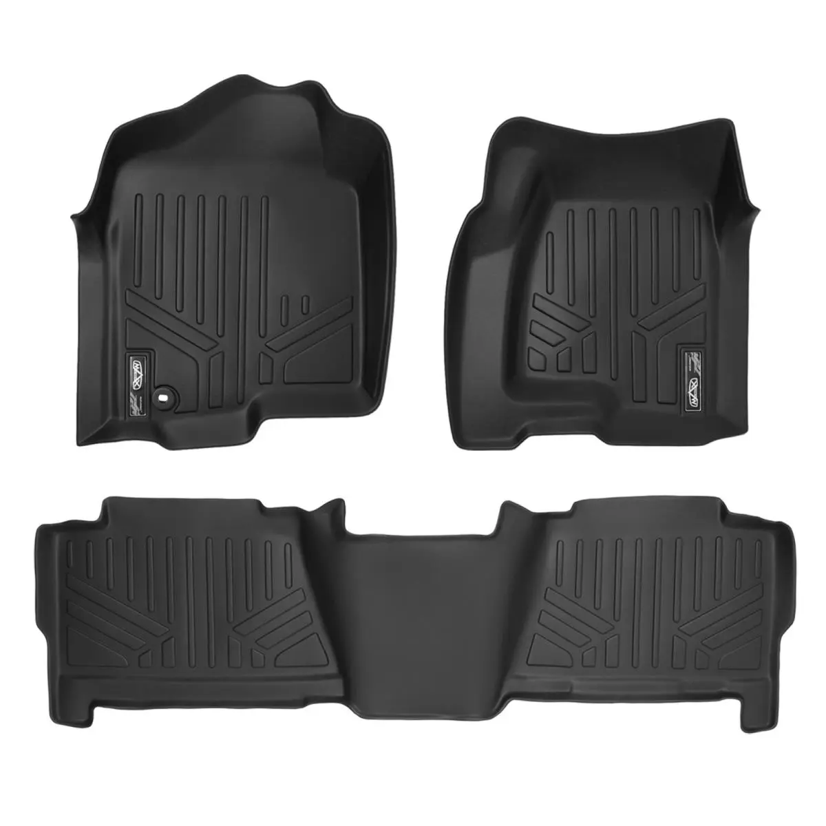 Smartliner SA0178-B0178 Floor Mat Liner Set, Black, Custom-Fit for 2002-2006 Chevy Avalanche, All-Weather Car Floor Mats, Mat Floor Mats