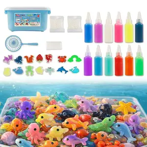 Magic Water Elf Toy Kit – Squishies for Kids, 20 Gels & 10 Molds, Magic Gel Water Pets Sensory DIY Craft Kit, Party Favors & Gifts for Kids Ages 3+ The mold paint bottle comes in random colors, Sensory Bundle, Squishy Maker