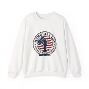 Memorial Day 1776–2026 Crewneck, USA 250 Vintage Distressed Americana