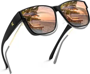 FEISEDY Polarized Sunglasses Fit Over Glasses Women, Fit over Glasses Sunglasses for Driving UV400 Protection B0250