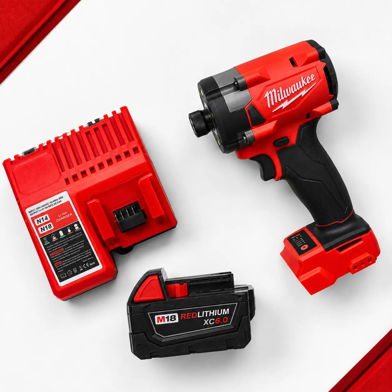 Milwaukee Cordless Impact Drill Brushless 18V Lithium High Torque Compact Electric Screwdriver