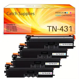 New 4 Packs Tn431 Toner Cartridge Compatible For Brother Tn431 Tn-431 Tn 431 Tn433 Tn431bk Tn431c Tn431m Tn431y For Hl-l8260cdw Mfc-l8900cdw Hl-l8360cdw Hl-l8360cdwt Mfc-l8610cdw Printer High Yield Ink - Office & School Supplies