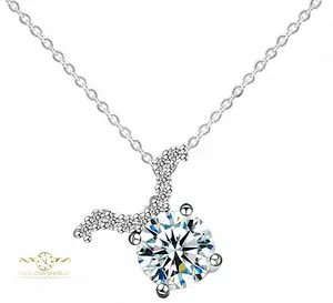 Taurus Moissanite Zodiac Necklace By Naya - Linn Jewelry