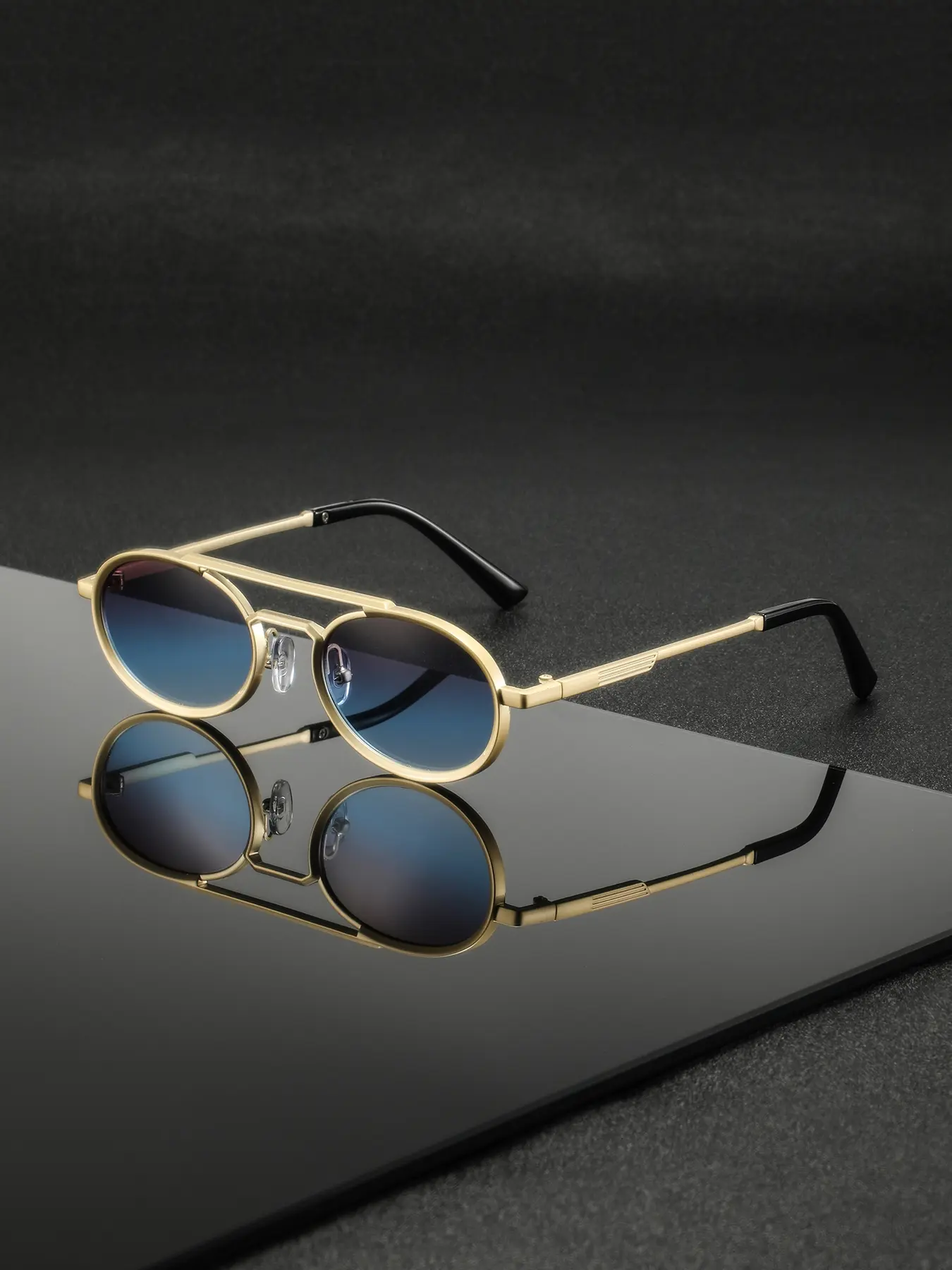Men's Metal Oval Frame Glasses, Casual Style Lightweight Eyewear, Casual Eyeglasses, Classic Fashion Glasses, Casual Stylish Glasses, Vintage Elegant Design for Daily Wear, College Parties, Afternoon Tea, Vacation