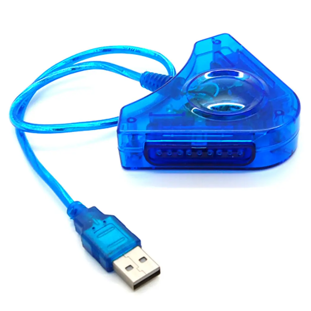 212 MAIN Dual Wired USB Game Controller Adapter Converter Plug, Hot-Plug Console Accessory for PS1-PS3/PSX Games, Supports All Vibration Types, Compatible with Windows XP+ Systems