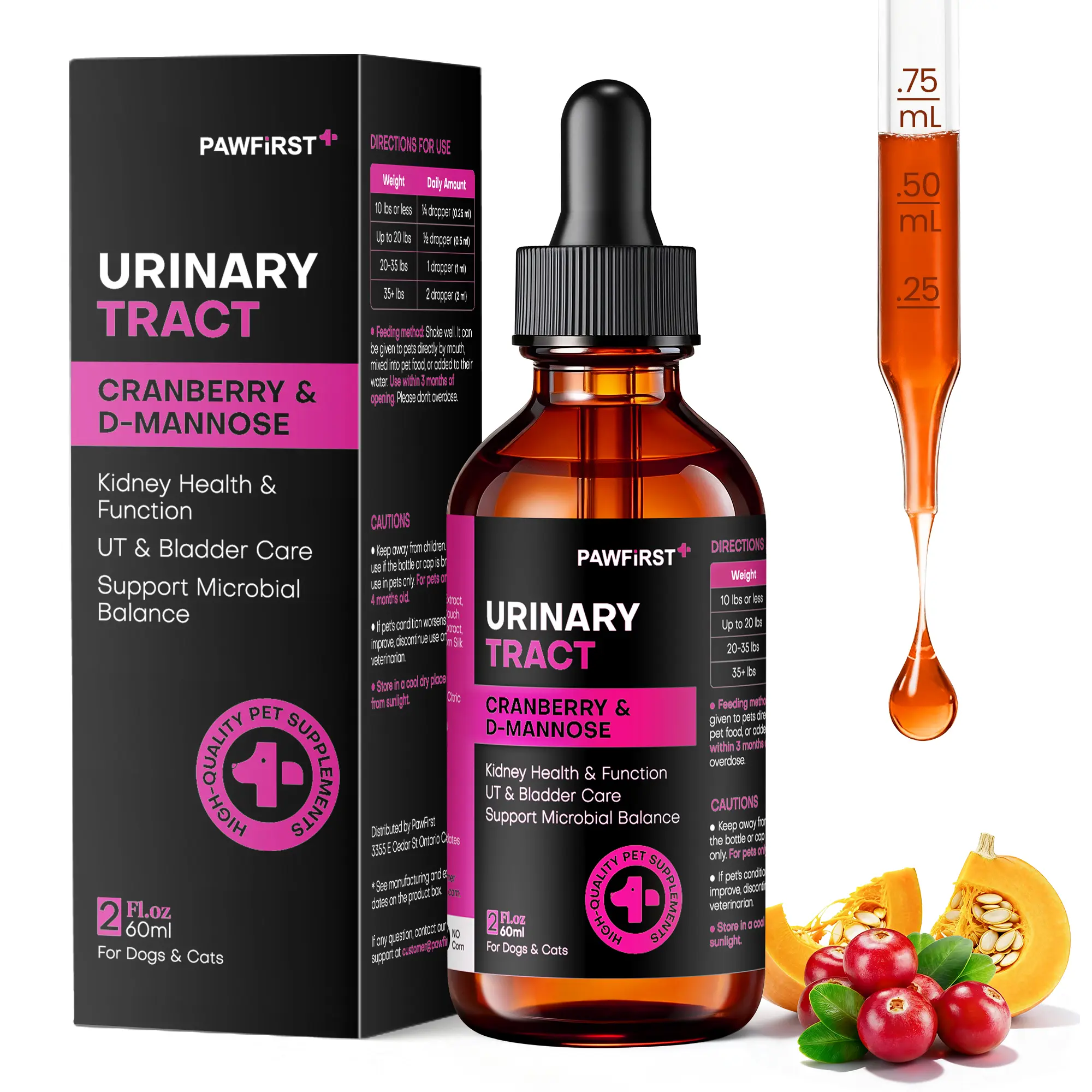 PawFirst Natural UTI Treatment for Cats & Dogs – Cranberry & D-Mannose Urinary Health Supplement, Infection Relief, Bladder & Kidney Support, Incontinence Control, Stone Prevention & Urine Odor Reduction #SummerVibes #petlovers