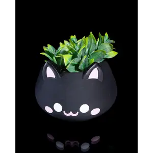 Kuro Cat Planter: Minimalist Eco-Friendly Home Decor