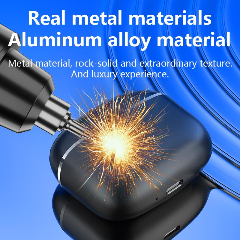 K550 Bluetooth 5.4 Earbarz with Alloy Case – 360° Panoramic Sound, HD Call, Noise Reduction, Long Battery, Waterproof Sports Earphone