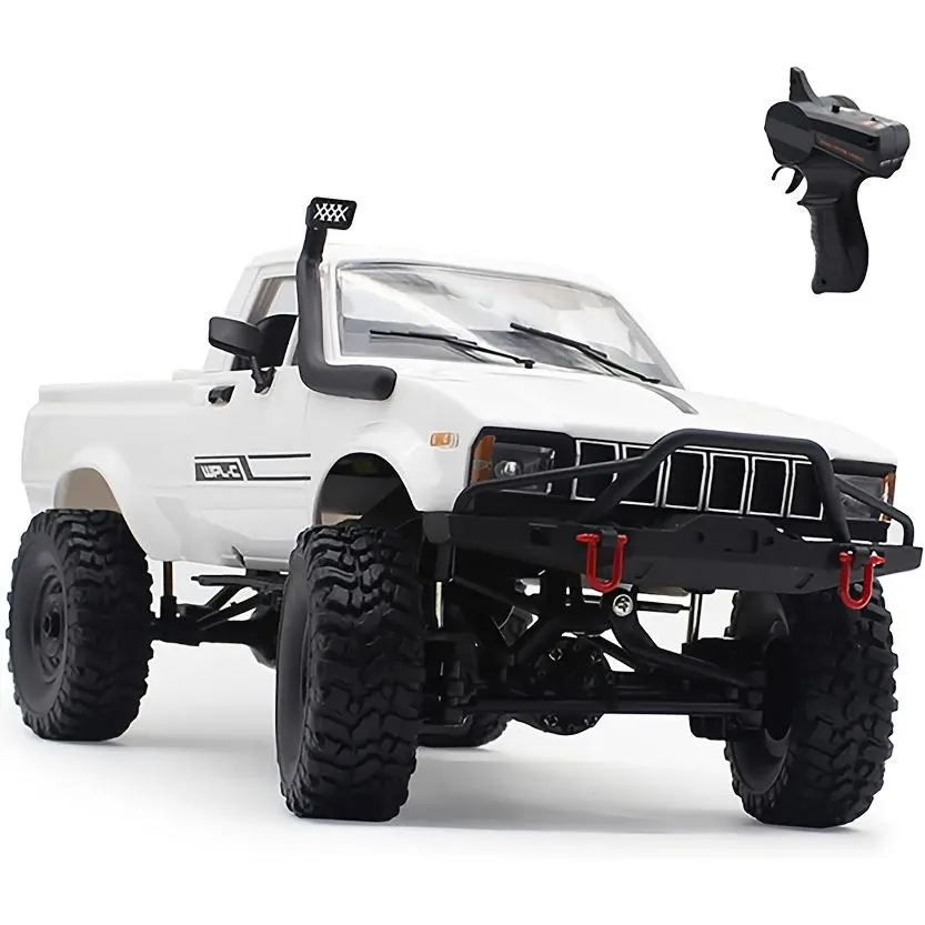 Remote Control Off-Road Truck 4X4, WPL C24-1 Pickup Rock Crawler, 2.4 Ghz 1/16 Scale All-Terrain Vehicle, Brushed RTR Adult Pickup