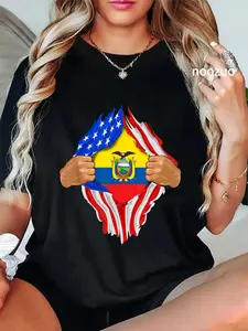 100% Cotton Ecuadorian Blood Inside Me T-Shirt | Ecuador Flag Gift T-Shirt