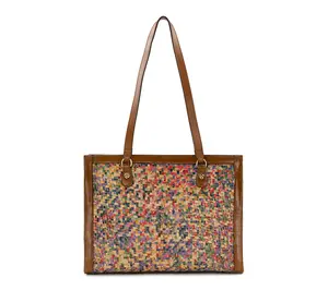 Patricia Nash Marena Woven Satchel - French Hydrangeas