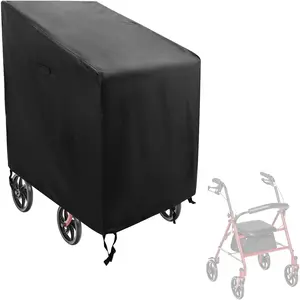 Rollator Walker Cover,Waterproof Wheelchair Cover for Seniors,Universal Adjustable Dustproof Protective Cover for Rolling Rollator Walker with Wheels and Seat, Walker Accessories