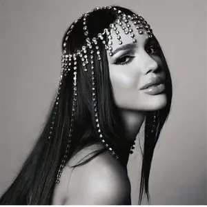 Vintage Tassel Hair Chain Headband Multifunctional Personality Stage Performance Accessory for Women, Halloween, Festival Costume