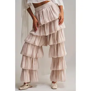 STAR OF THE NIGHT FLOUNCY PANT IN IVORY