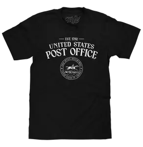 United States Post Office Retro USPS Graphic T-Shirt - Black