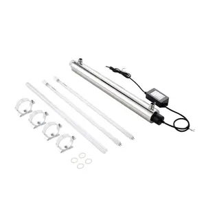 VEVOR UV Water Purifier, 25W 6GPM, 110V Versatile Ultraviolet Water Purifier Filter with Stainless Steel Housing, Whole House UV Water Filter with Quartz Sleeve Fit for Shower/Drinking/Cleaning