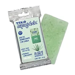 T.TA.O Esponjabon Aloe Vera Sabila Original 2 en 1 Multifunctional Efecto Humectante with Sabila for All Skin Types 120g