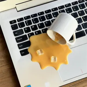 Fake Coffee Spill White Mug - Great Gift for Coffee Lovers - Joke Spill