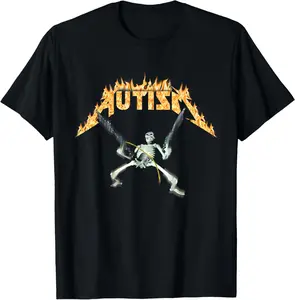 100% Cotton Autism Skeleton Meme Funny Men Women Kids T-Shirt
