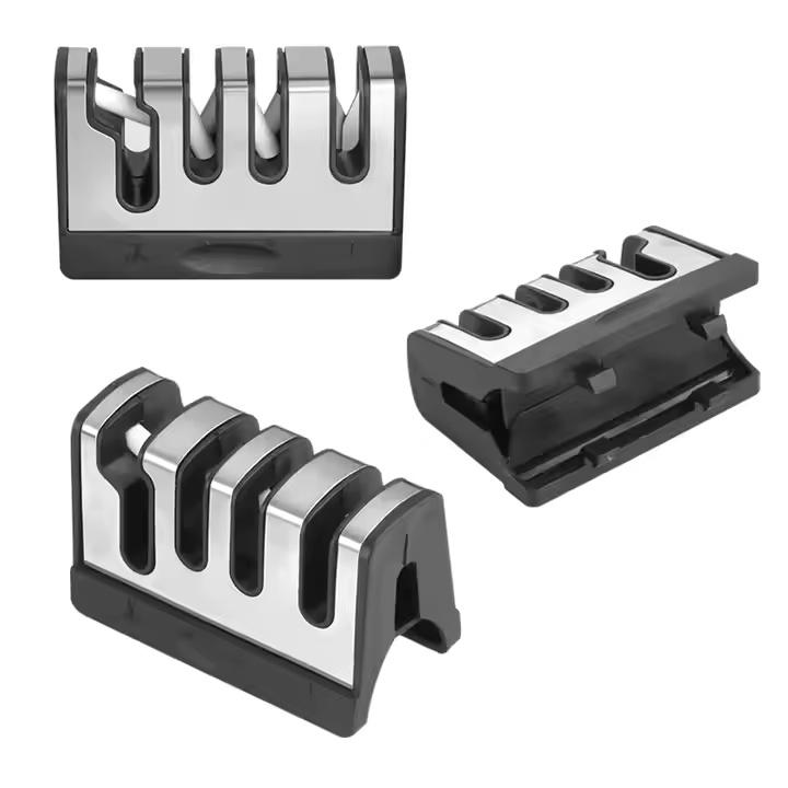 Professional 3-stage Knife Sharpening Tool With Soft Grip Handle Kitchen Knife Sharpeners Kitchen Knife Accessories Multi-Stage Handheld