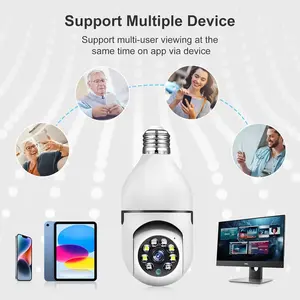 1080P E27 light bulb WiFi camera,wifi 2.4G Hz band bulb camera, WiFi camera Light Bulb Camera, Home Secuirty Socket Camera,360 Degree Panoramic Camera