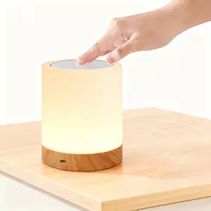 LED Touch Bedside Table Lamp,Touch Control Night Lamp for Bedrooms Living Room Portable Table Bedside Lamps with Rechargeable Internal Battery 7- Color Changing Night Light