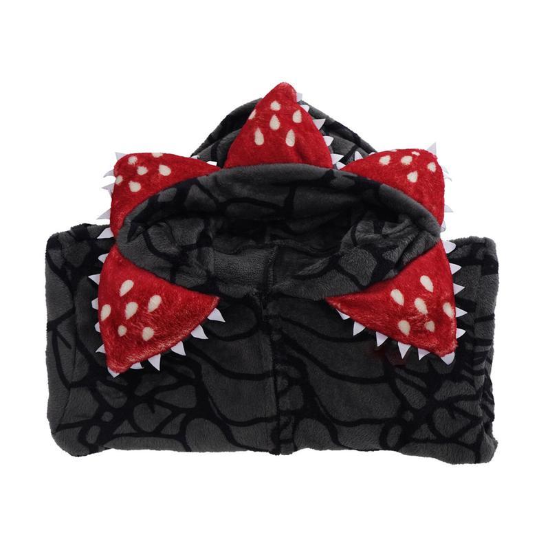 Stranger Things Demogorgon Onesie Fleece Fabric Cosplay Costume Pajamas Kids Adults Hooded Jumpsuit Christmas New Year Sleepwear for Boys and Gilrs Upside Pjs