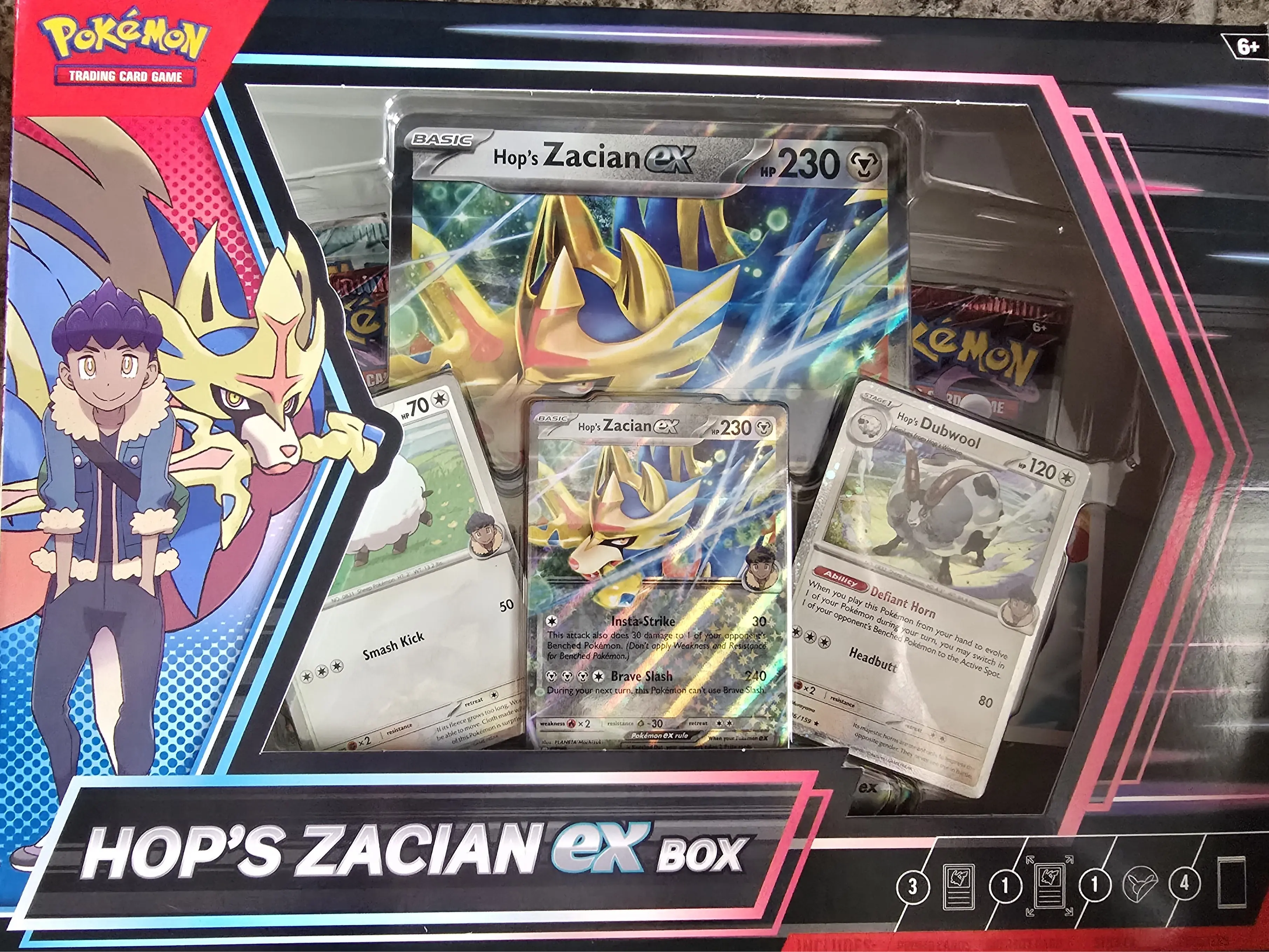 Pokemon Hop's Zacian ex Box Set - Non-Sports Trading Card Packs, Collectible Accessory