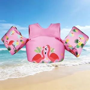 Flamingo Toddler Swim Vest, Kids Life Jacket Vest, Swim Aid Floats For Swimming Pool, Learn To Swim For 25lbs To 55lbs Toddlers