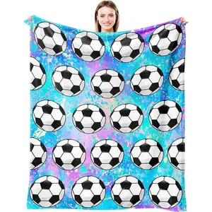 Soccer Blanket Gifts for Girls Ultra Soft Flannel Merch Soccer Throw Blanket for Soccers Lovers Players Team Soccers Gifts Stuff 50"x40"