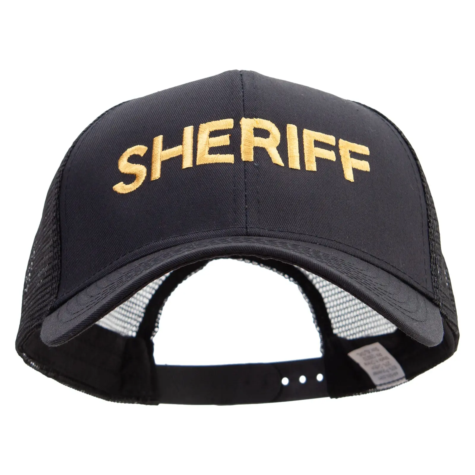 SHERIFF Embroidered Big Size Solid Cotton Twill High Profile Mesh Prostyle Cap
