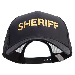 SHERIFF Embroidered Big Size Solid Cotton Twill High Profile Mesh Prostyle Cap