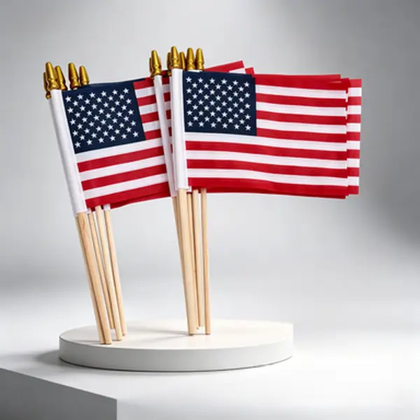 12 Pack Mini Handheld American Flags on Stick 4x6 Inch Small US Flags 12 Pack Mini Handheld American Flags on Stick 4x6 Inch Small US Flags with Kid-Safe Spear Top, Patriotic Decwith Kid-Safe Spear Top, Patriotic Decor for 4th of July Veterans Day Outdoor