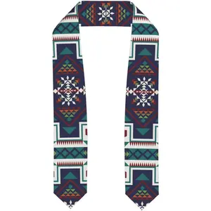 EastJia Unisex 62x4.5in Breathable Made-in-USA Native American Tribal Print Graduation Stole - Graduation Sash for Uniforms, Cultural Ceremonies