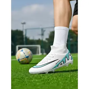 Men's High Top Football Shoes, Comfortable Lace Up Soccer Shoes, Professional Football Cleats, Football Training Shoes for All Seasons, Football Field Boots