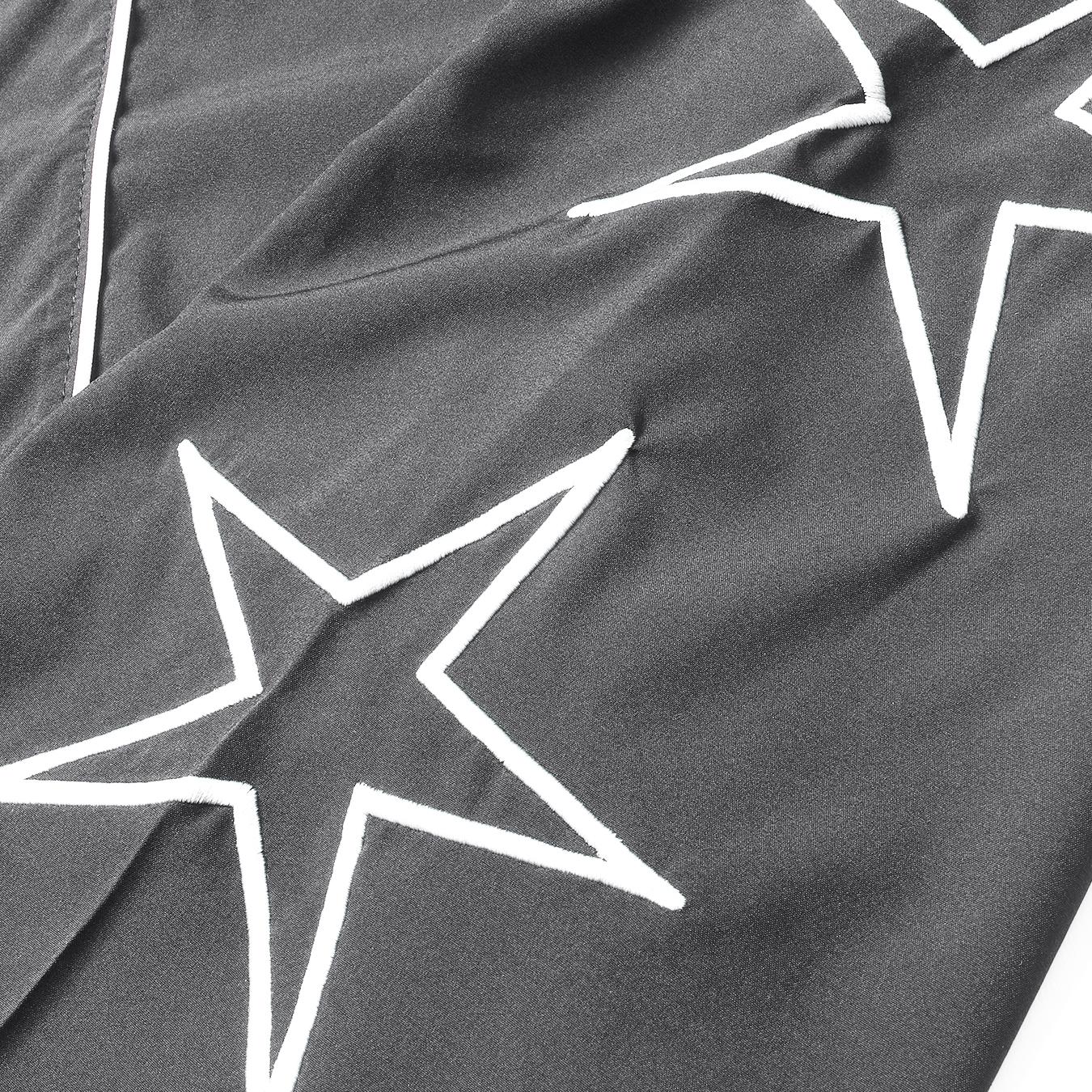 Men’s star print wide-leg track pants, drawstring streetwear sweatpants with contrast stitching, casual loose athletic bottoms for everyday wear