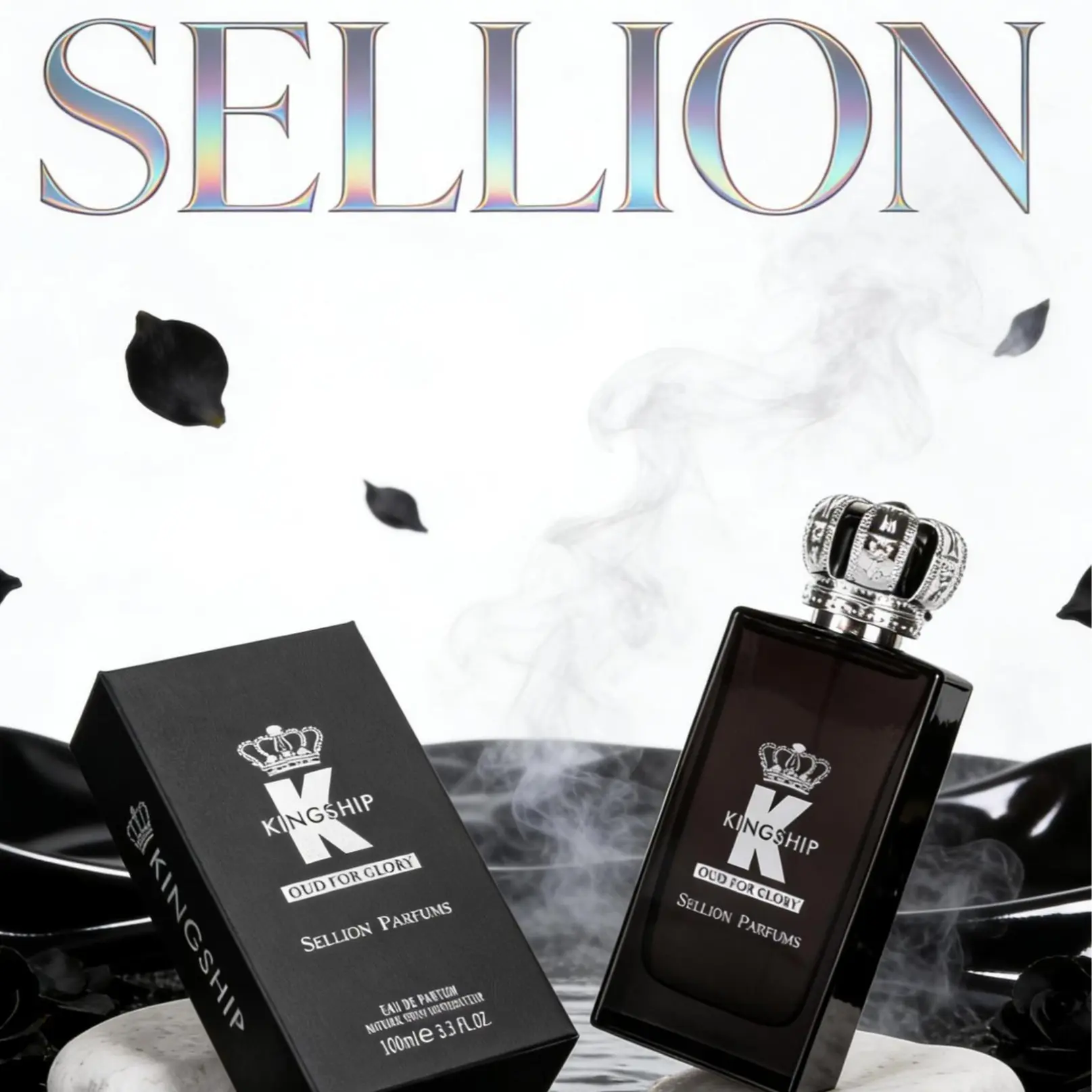 SELLION KINGSHIP OUD FOR GLORY Alcohol-Based Men's Woody Oriental Cologne, Premium Lasting Vanilla-Floral Summer Fragrance, Single Item