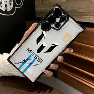 MESSI No. 7 Football Star Phone Case for Samsung Galaxy S25 S24 S23 S22 S21 FE Ultra Plus 4G 5G, Anti-Fall Transparent Soft Back Cover